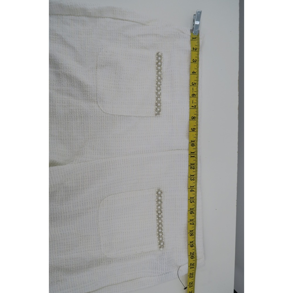 JONES NEW YORK Womens White Textured Pants Pearl Embellished Pockets Size 2X - Picture 3 of 8